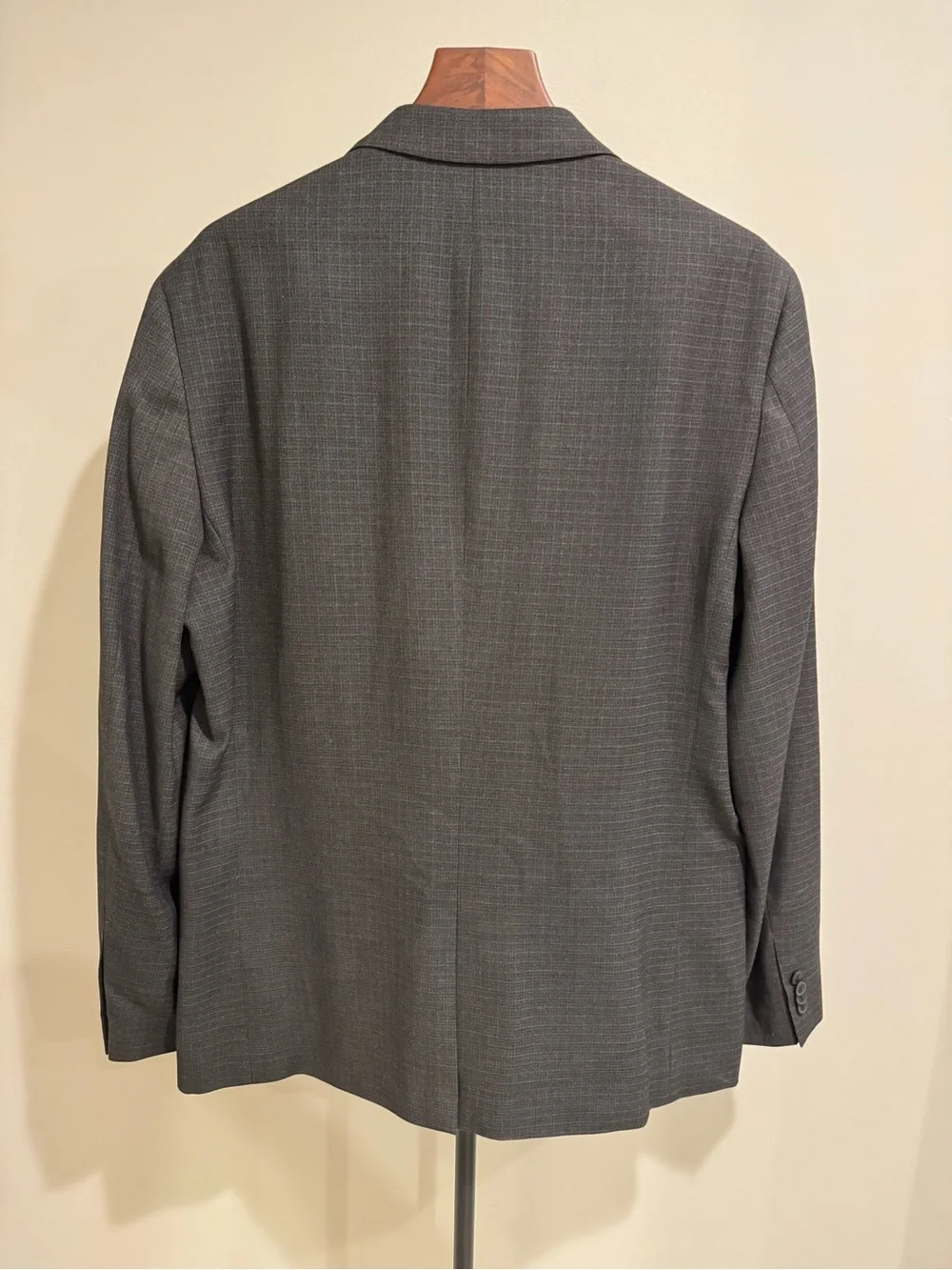 Vince Camuto Wool Moden Fit Plaid 2 Button Blazer Size 42R Slim Fit Gray Blue